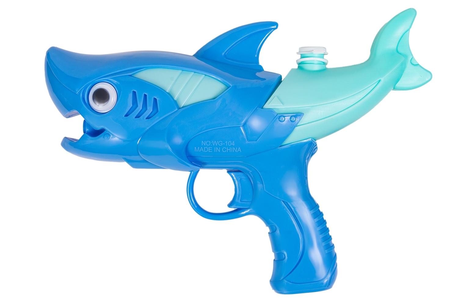 PISTOLA AGUA TIBURON  29 CM BOLSA 2 COLO