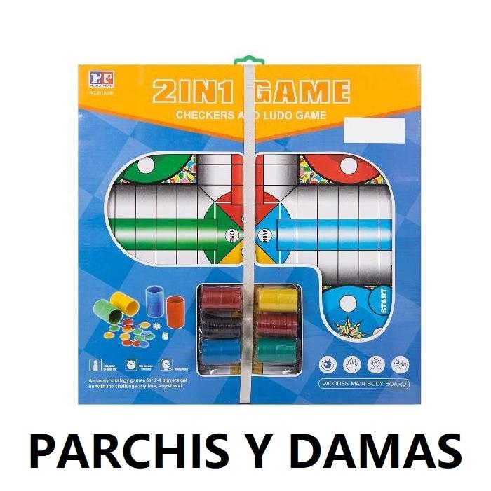 TABLERO DE PARCHIS DAMA MADERA TOINSA