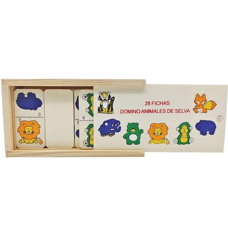 DOMINO MADERA ANIMALES SELVA