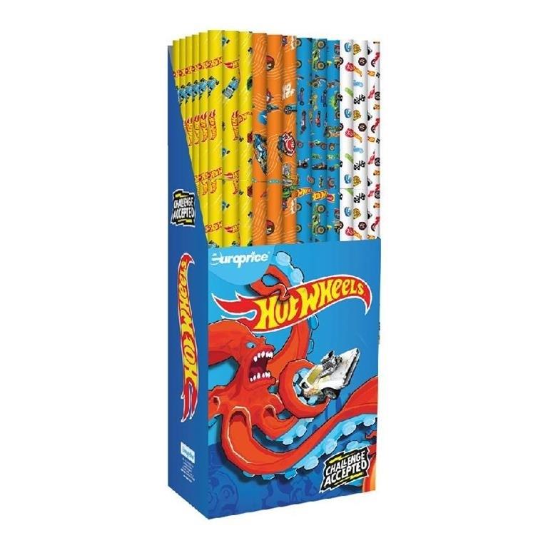 PAPEL REGALO EN ROLLO 70X200CM HOTWEELS