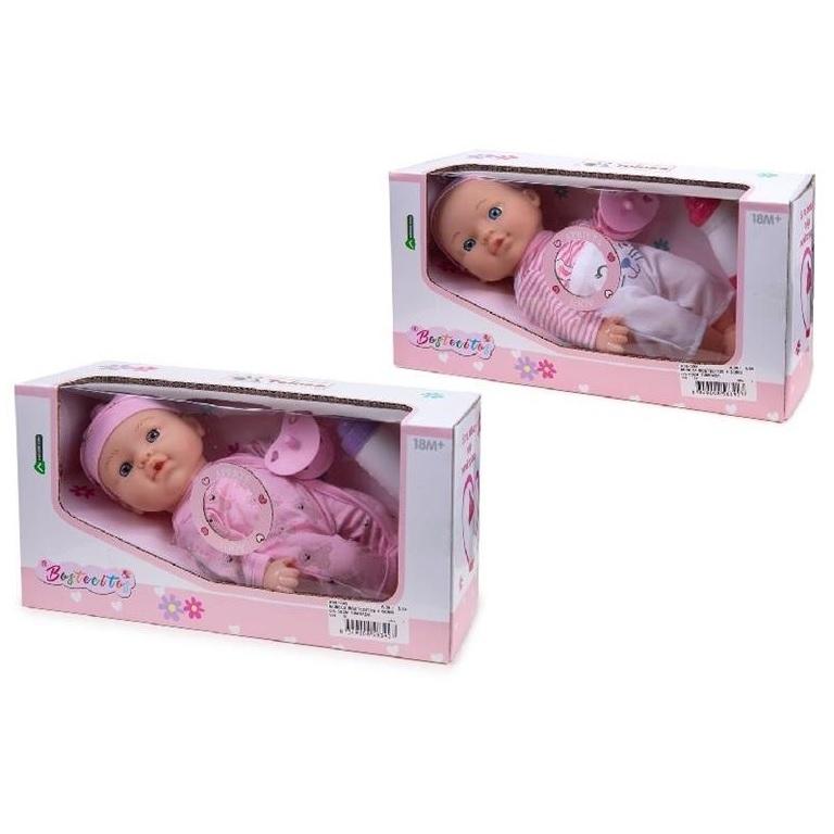 MUÑECA BOSTECITOS 4 SONIDOS 32CM TUMBADA
