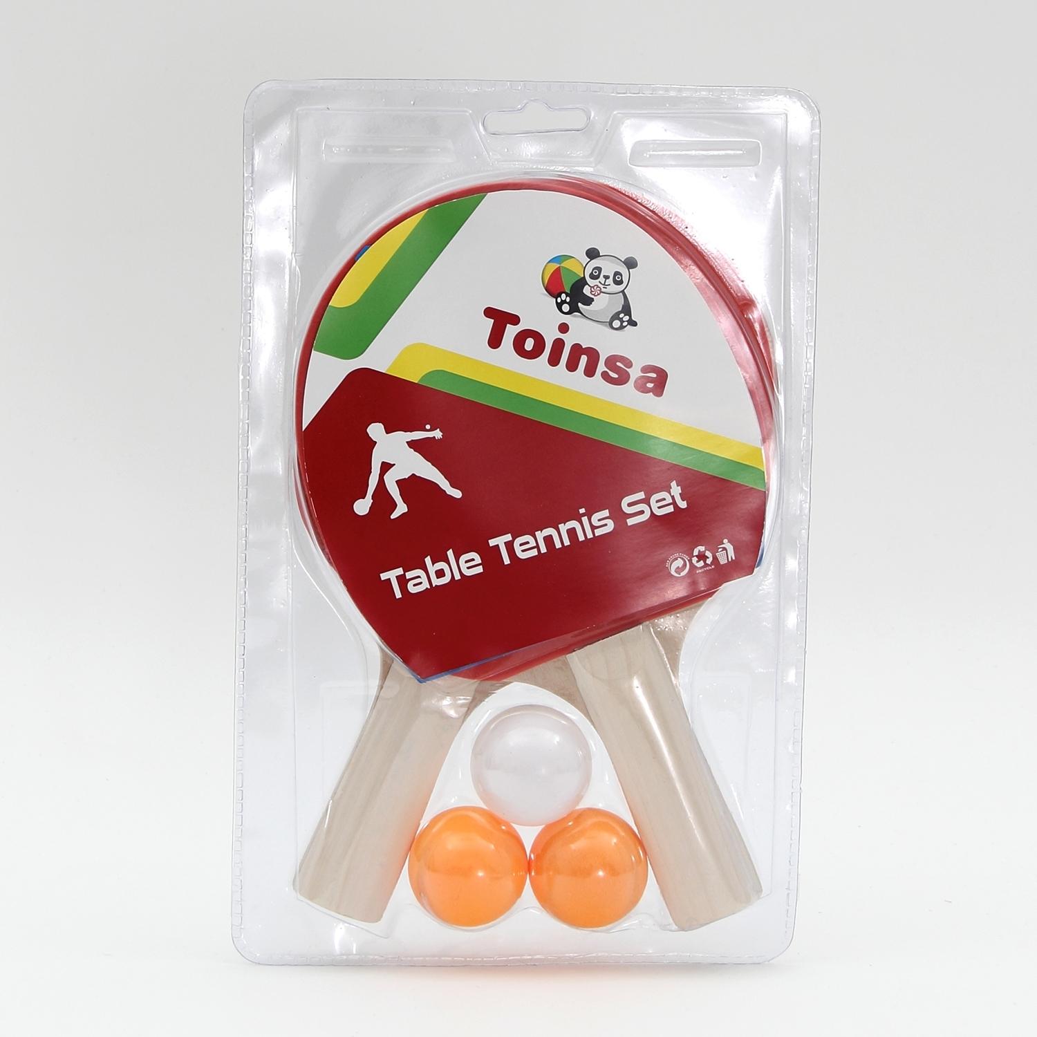 RAQUETA PING PONG 3 PELOTAS